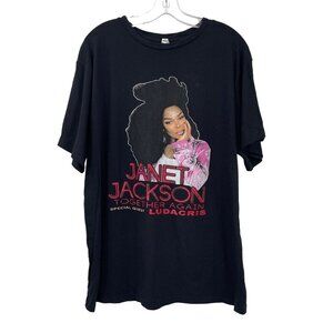 Janet Jackson Together Again Tour‎ Concert Tee Shirt Double Sided Unisex XL